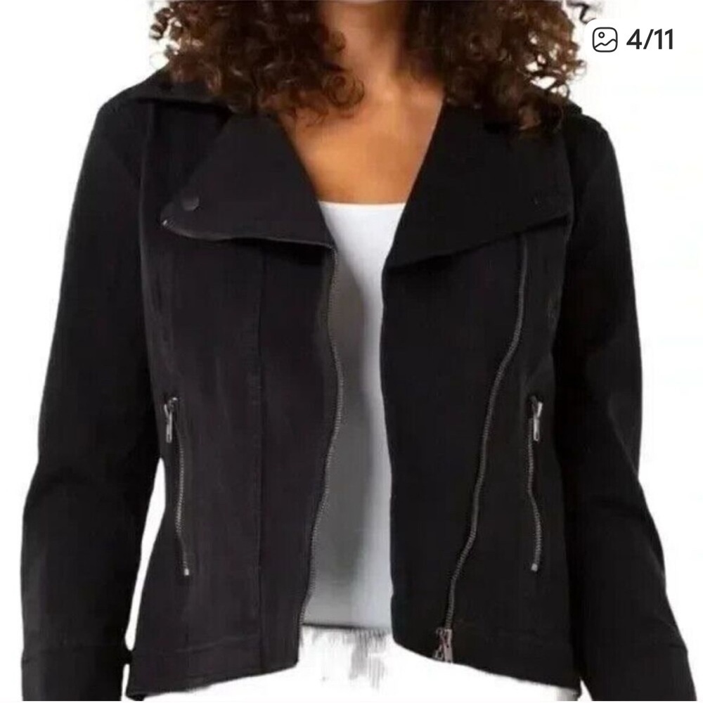 Liverpool Bradford Moto Jean Jacket Black - Size large - Picture 4 of 10